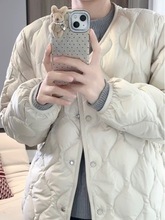 波家同款羽绒服云朵外套女秋冬新款简约宽松显瘦休闲保暖上衣外套