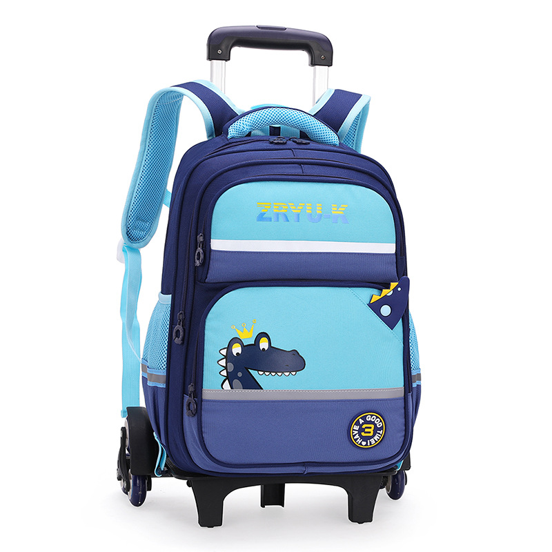 Entrega de pescado natural nueva mochila trolley estudiante de la escuela primaria grado 2-5 niños y niñas a prueba de agua