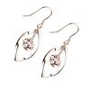 Long fashionable universal hypoallergenic earrings, silver 925 sample, simple and elegant design