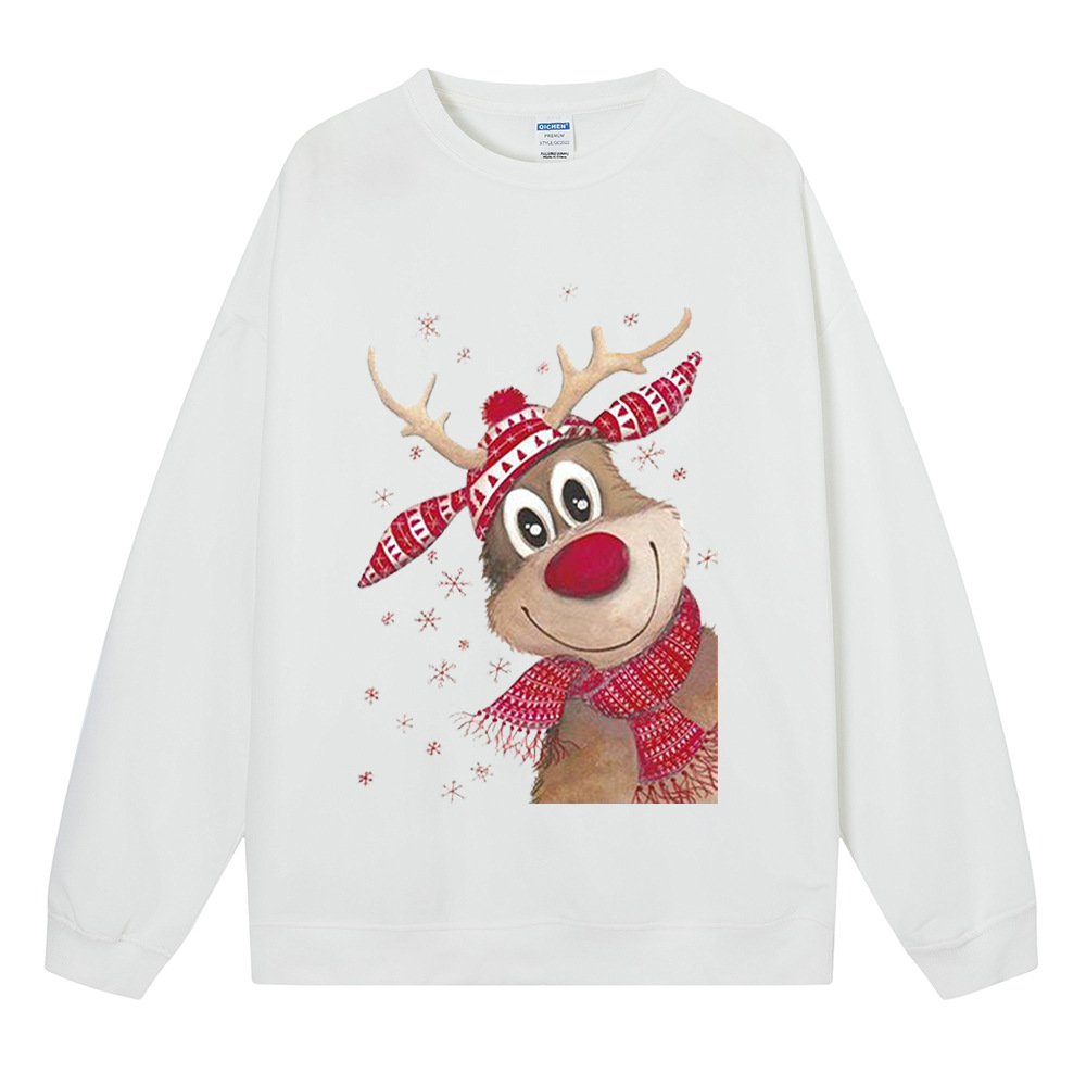 Unisex Hoodies Long Sleeve Printing Christmas Elk display picture 3