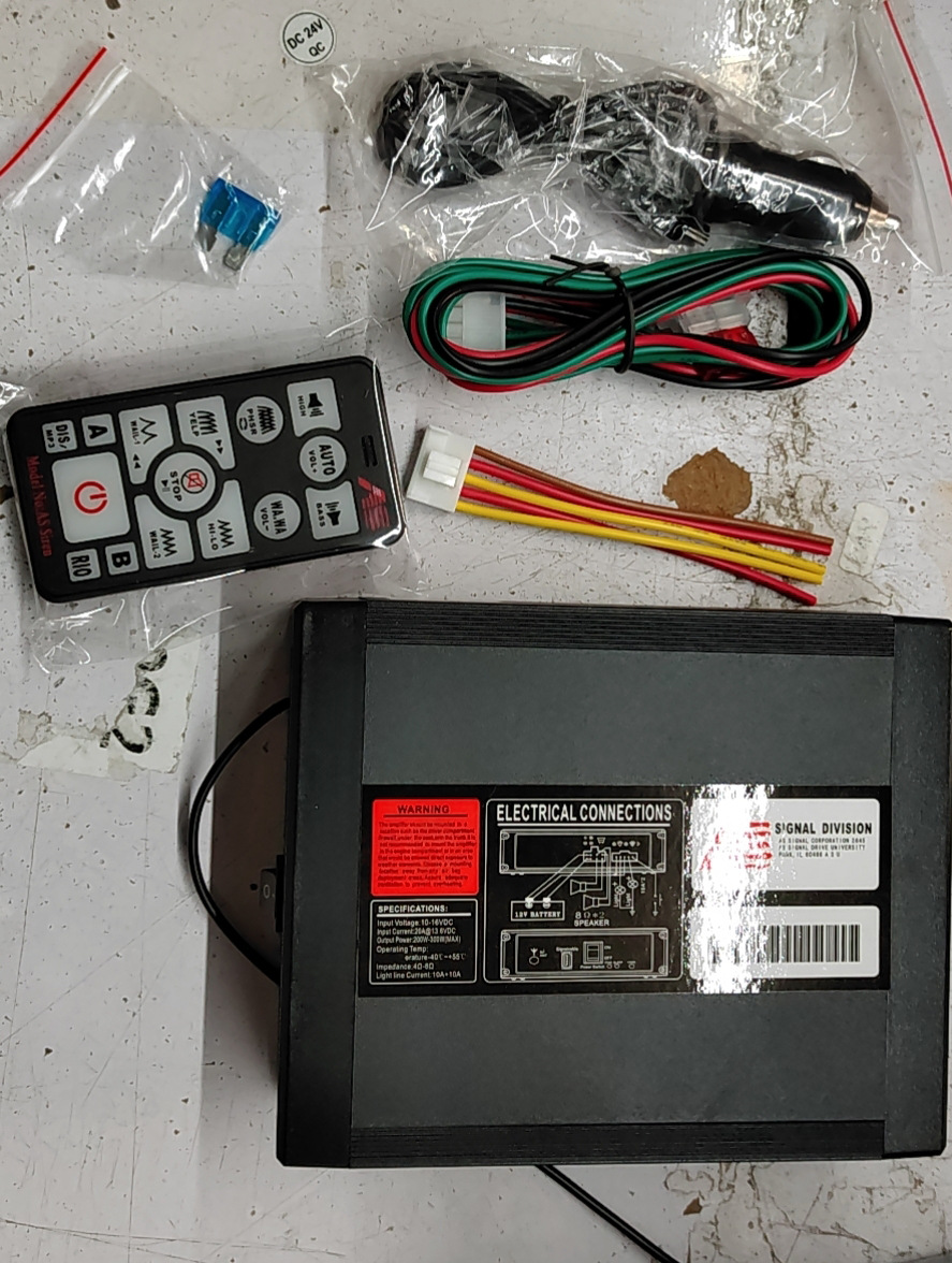Vehicle-Mounted Alarm System with Wireless Remote Control, Loudspeaker, High-Pitched Siren 920Bkg-Mp3+ Stainless Steel Horn