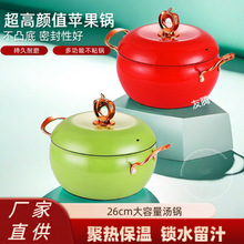 苹果锅家用养生煲汤锅大容量炖汤锅不粘锅多功能双耳不沾料理锅批