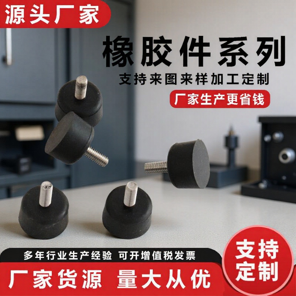加工定制橡胶减震器机械设备缓冲垫非标定制耐油耐磨缓冲防震胶垫