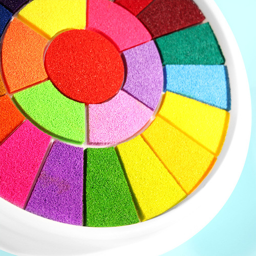 Children's graffiti finger painting ink pad disc 36 colors kindergarten DIY palm painting rubber stamp ink pad set