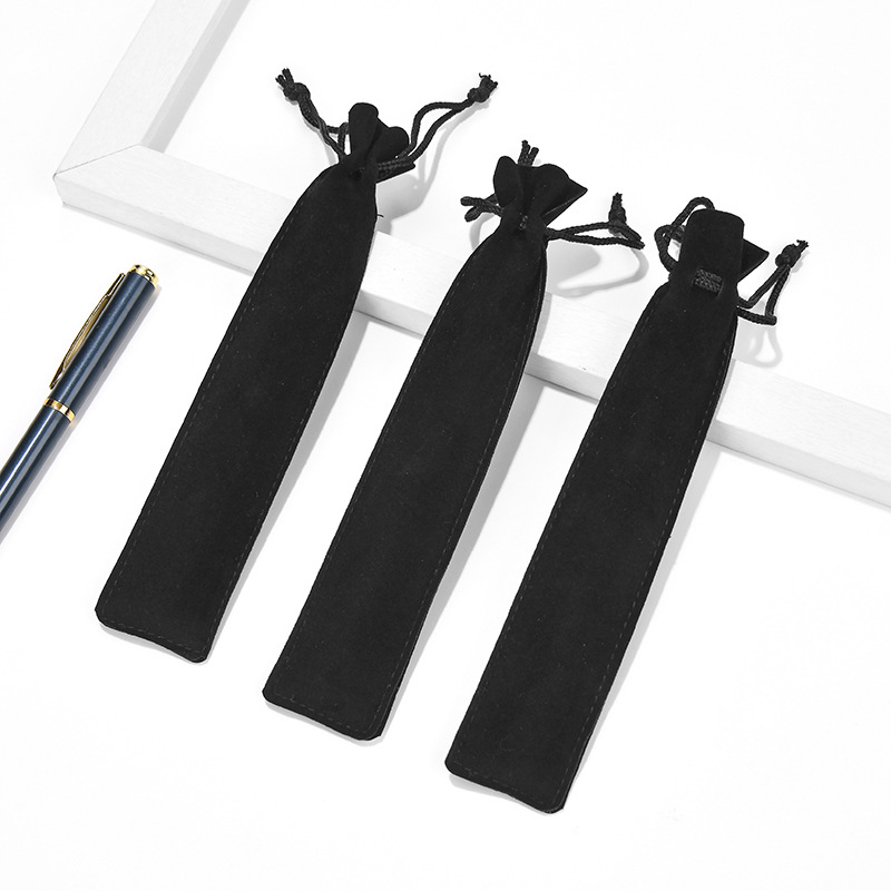Negocio en stock luz terciopelo de lujo bolsa nuevo estilo chino dorado impresión logo publicidad embalaje almacenamiento solo caja lápiz al por mayor