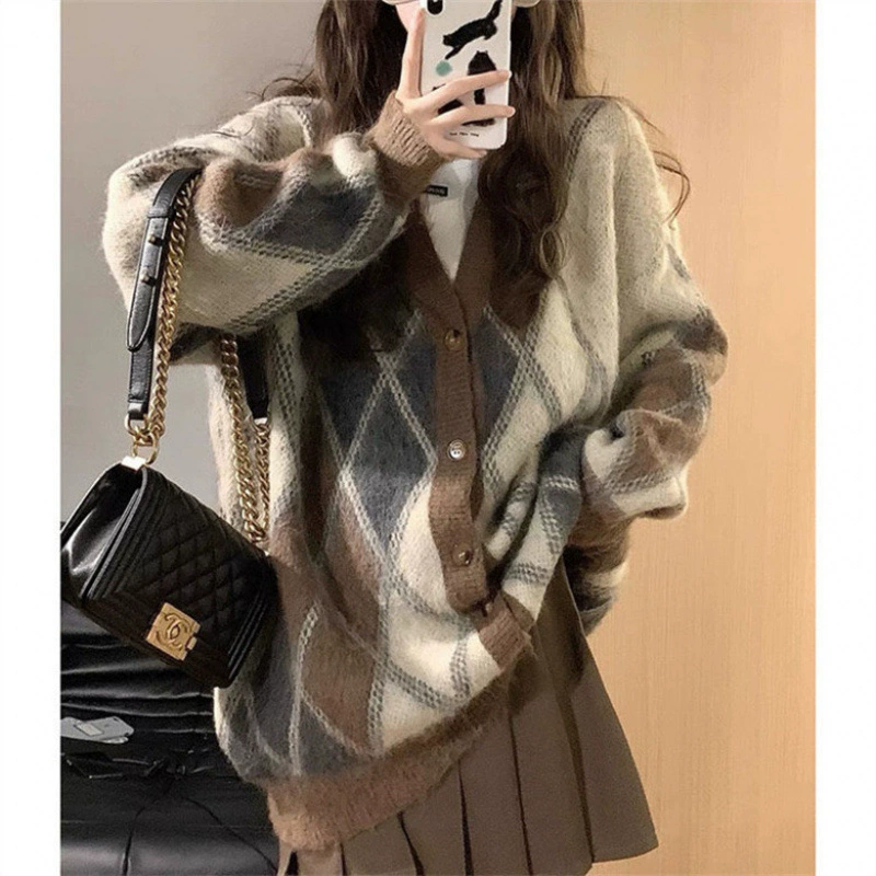 Сексуальный свитер, куртка, кардиган, стиль высокого качества, oversize
