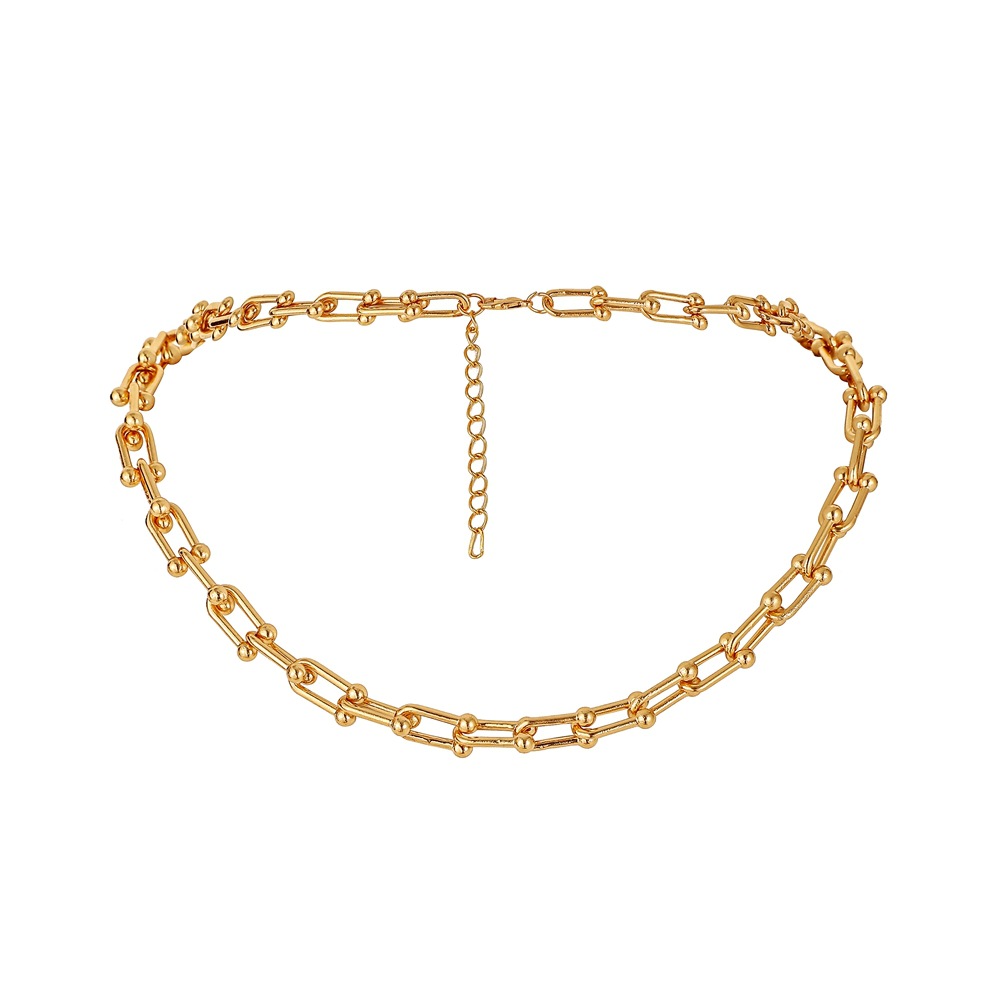 Fashion U Shape Iron Plating Unisex Necklace 1 Piece
