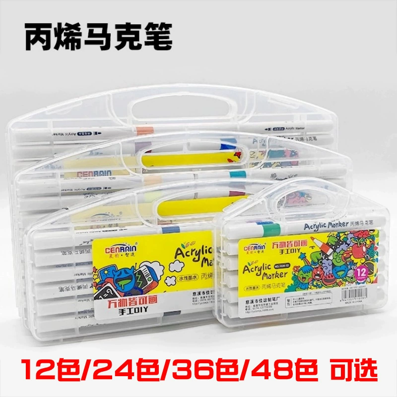 Акриловый маркер Chenyun 12/24 цвета кисть для граффити костюм моющийся Непрозрачный цвет художественная специальная акриловая ручка