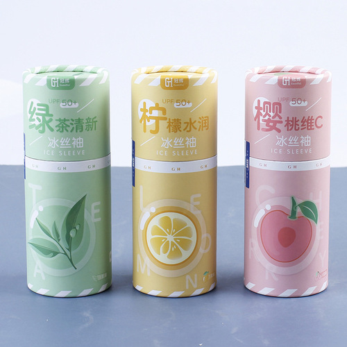 Sun protection sleeves ice sleeves for men and women wholesale summer ice silk paper tube color boxed silk outdoor riding