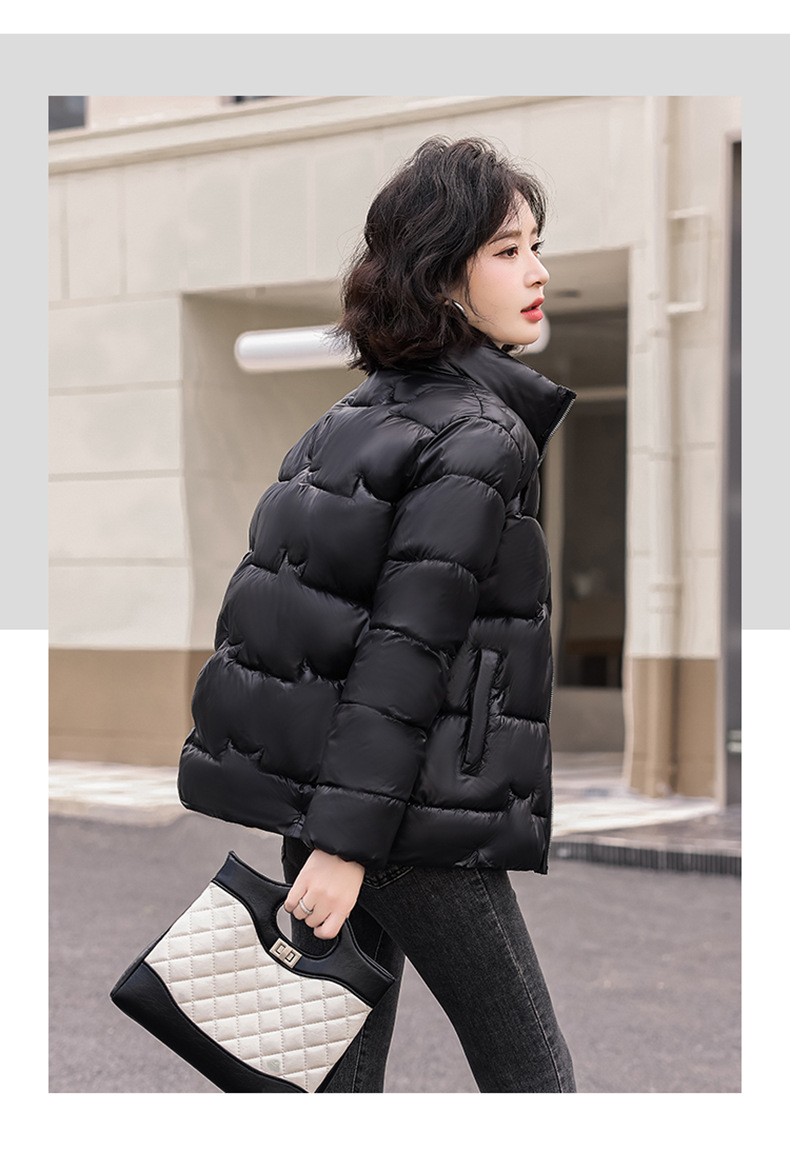 Standing Collar down Kotteng Fraen am Wanter, kuerz a kuerz, koreanesch Versioun, déck Broutjacket, 2024 nei fir Studenten_voghion.com