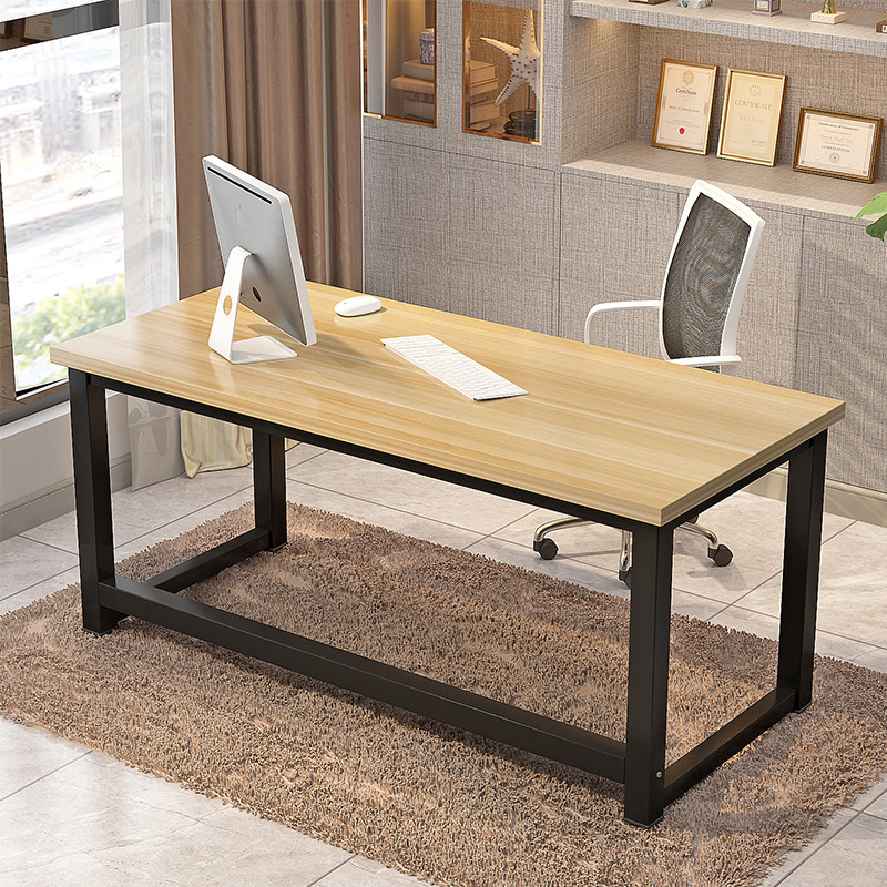 Cross-border dedicated simple computer desk desktop home desk study desk steel wood desk double desk