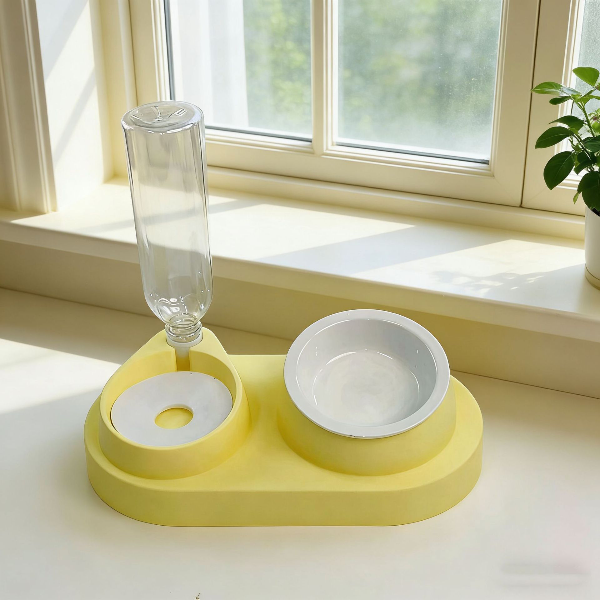 배 모양의 노란색 세라믹 모델