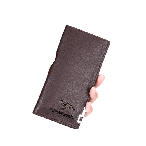 Yingfei Kangaroo manufacturer directly supplies men's long wallet with printed LOGO hand wallet men's wallet wallet