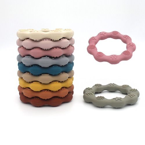 Jinhong Round Baby Teething Toy Silicone Teething Rod for Children, Boilable 