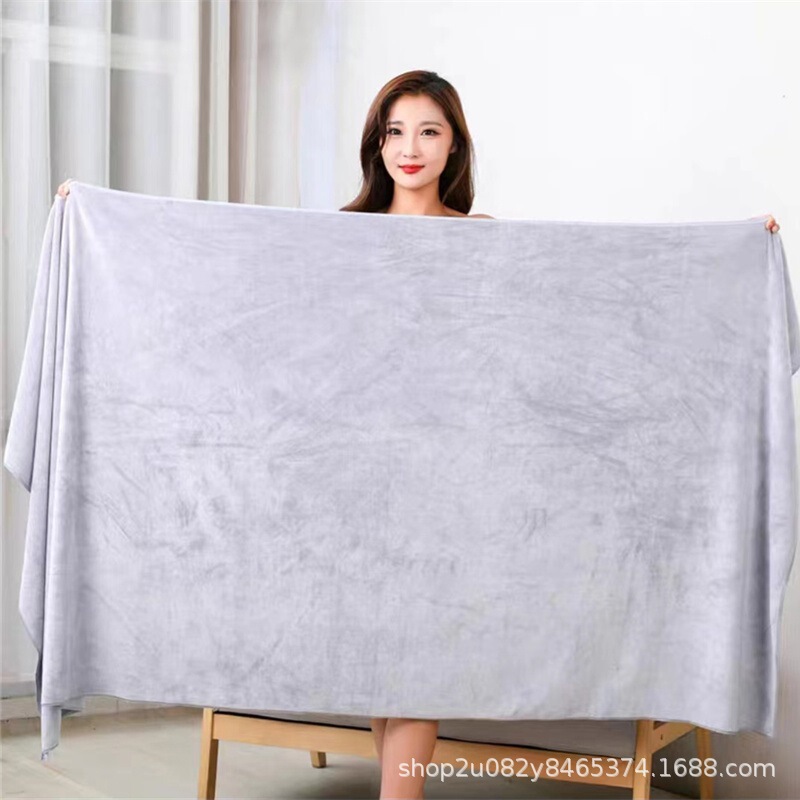 Beauty Salon Extra Thick Bath Towel, Moxibustion Blanket, Absorbent Large Bath Towel, Massage Bed Sheet, Bathing Beach Towel with Logo Printed