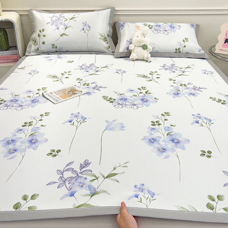 Sensación fresca de verano, sábanas de seda de hielo, una sola pieza, nueva estera de verano 2025, dormitorio, sábana individual, lavable a máquina, tapete suave lavable