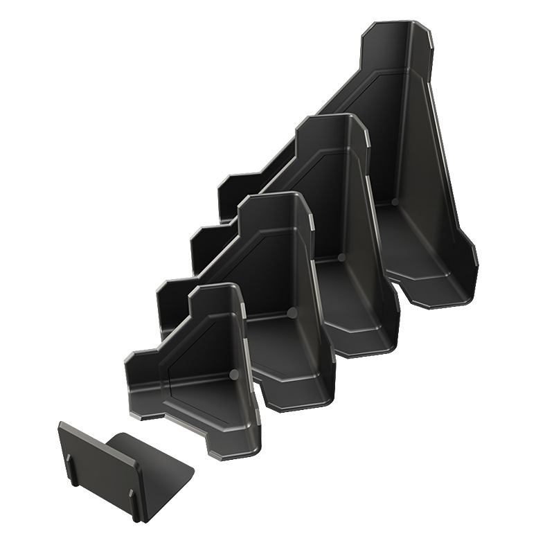 Cartón anticolisión embalaje de esquina protección de esquina de plástico embalaje de muebles tres lados protección de esquina de plástico fabricante protección de esquina negro 60