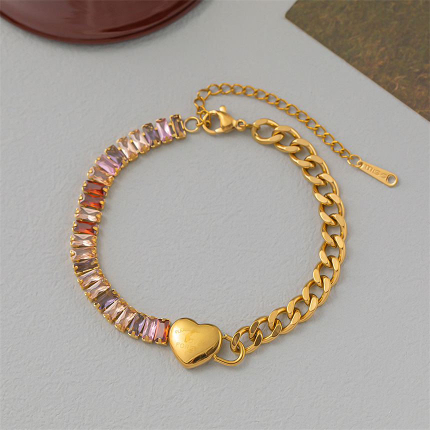 Браслет с цветными бриллиантами Love