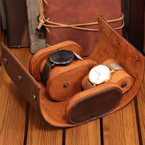 Genuine Leather High-End Handmade Watch Box Portable Travel Jewelry Box Cross-Border New Dustproof Shockproof Watch Storage Bag