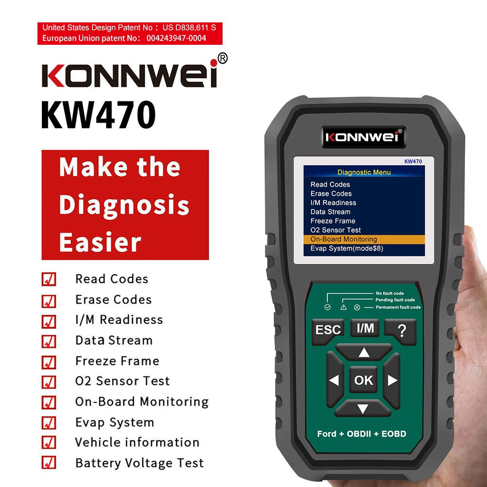 Диагностический сканер KONNWEI KW420 для автомобилей Honda, полная система диагностики неисправностей