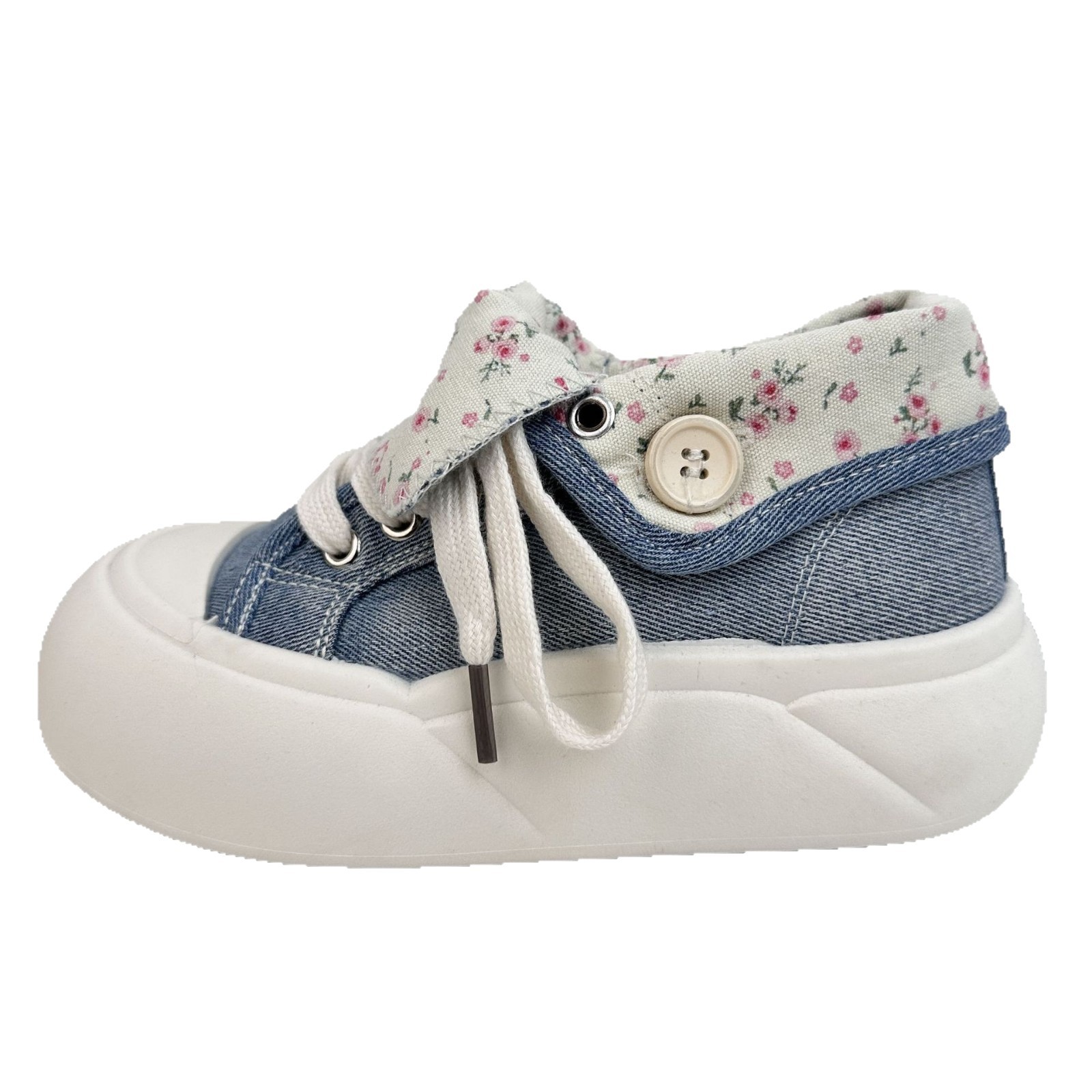 Zapatos de lona de fondo grueso de ondas distantes para mujeres 2025 nuevos zapatos de skate delgados de verano con suela gruesa de todos los zapatos casuales blancos