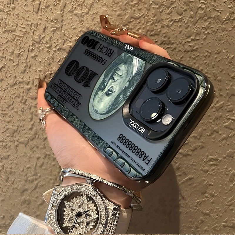 40g Weight iPhone Applicable Brands Phone Cases Classification PC Material Dollars Pattern Retro Style PC Dollars Retro Phone Cases Phone Accessories 无