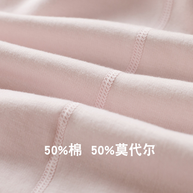 Venta al por mayor de seda cuello redondo cepillado engrosado cálido traje ropa interior larga de las mujeres pantalones largos de seda de mora conjunto de otoño e invierno