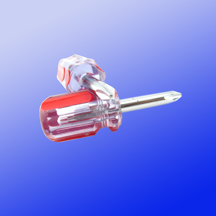 1.5英寸塑料十字螺丝刀高透明带磁螺丝批8*38+