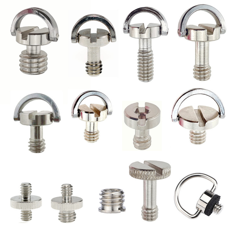 1/4 camera screw pan/tilt tripod quick mount plate screw c ring photographic equipment hand screw camera quick release