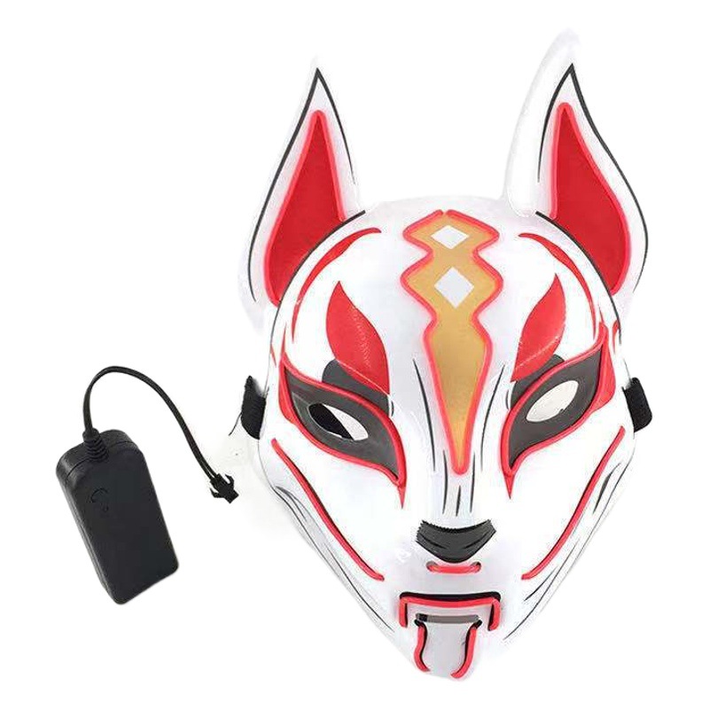[Envío gratis a partir de 100 piezas] nueva máscara luminosa nocturna de bastión LED máscara luminosa de zorro luminoso al por mayor