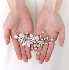 2022 ホットガールティアラウェディングクリスタルヘアアクセサリーつる花葉カチューシャウェディングドレスアクセサリークロスボーダー