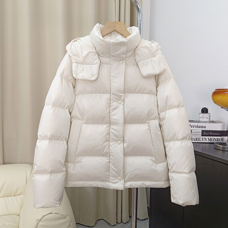 Lulu Same Style Five-Pocket down Jacket for Women, Short Version, 2025 Winter New 95 White Duck Down, Super Stylish, Petite Thickened Coat
