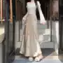 包臀亲肤半身松紧腰中长裙