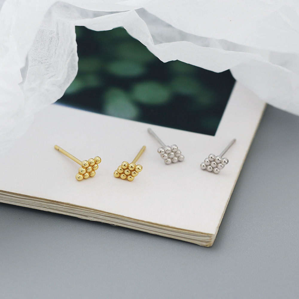 Fashion Square Silver Earrings Plating 925 Silver Earrings