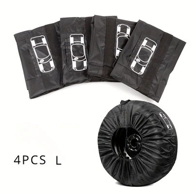 Factory Direct Sales Car Tire Spare wheel cover - black-belt-l-size-pack-of-4-tire-diameter-80cm31in-suitable-for-19-23inch-tires