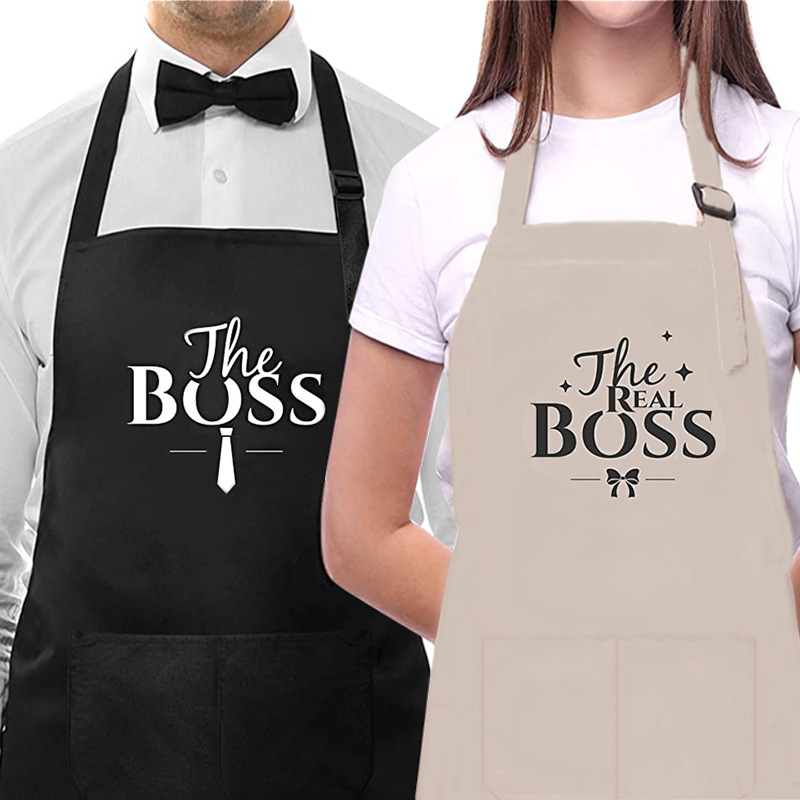 Transfronterizo Amazon publicidad Halter delantal logotipo personalizado barbacoa restaurante guardapolvos hogar cocina delantal al por mayor