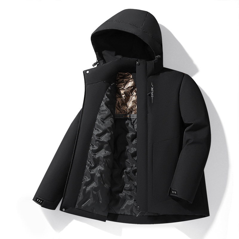 2024 invierno nuevo tipo de ropa de algodón para hombres a prueba de viento, agua, electricidad estática, humedad, aceite, frío, anti-desvanecimiento, ropa de algodón grande