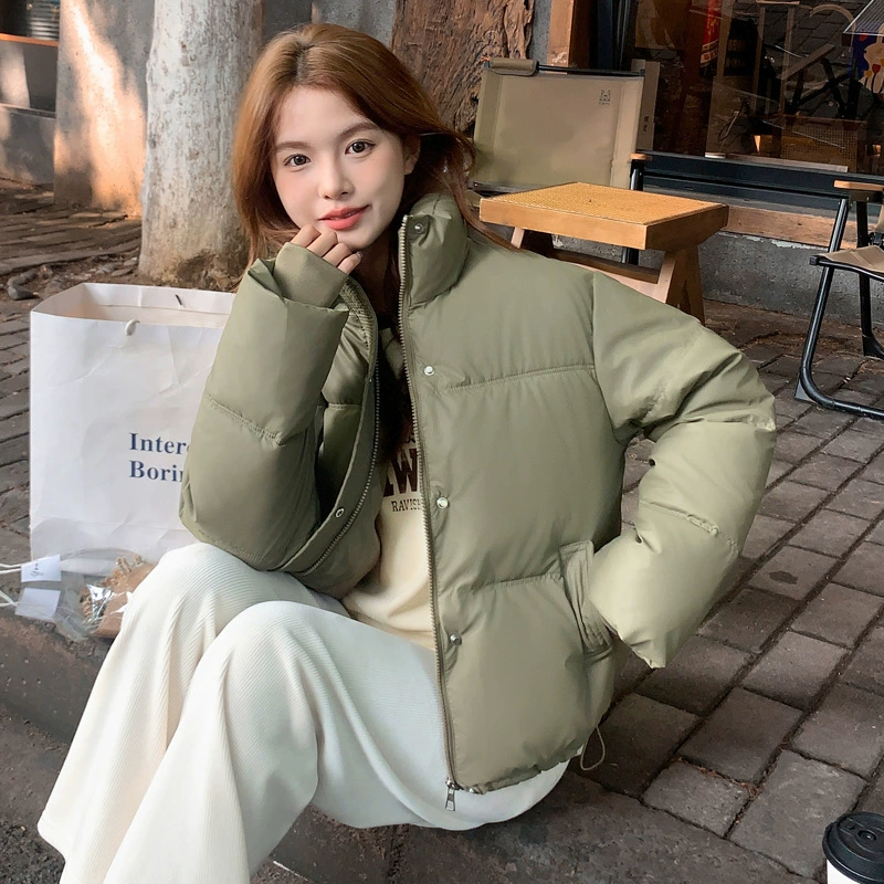 Short winter polyurethane trend down jacket with down, loose fit