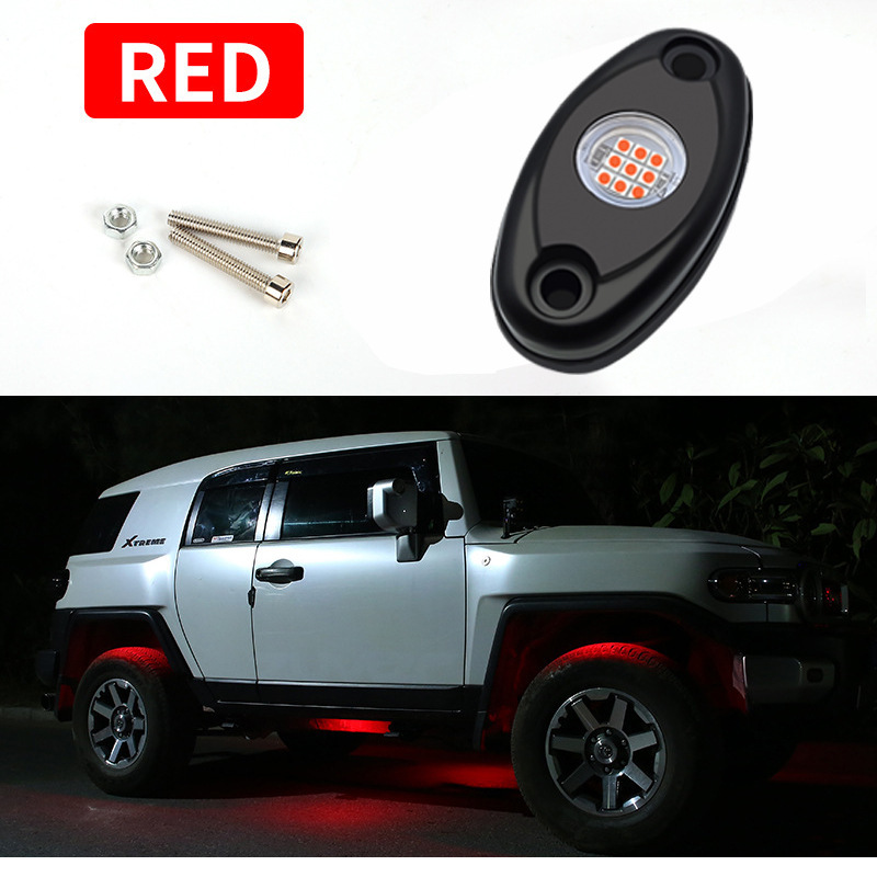 Material de aleación de aluminio para lámpara de chasis de automóvil brillante   LED goteo de goma multicolor chasis lámpara de atmósfera lámpara modificada image 11