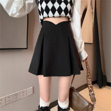 大码胖mm掐腰裙高腰黑色半身裙女2025秋季a字裙显瘦包臀遮胯伞裙