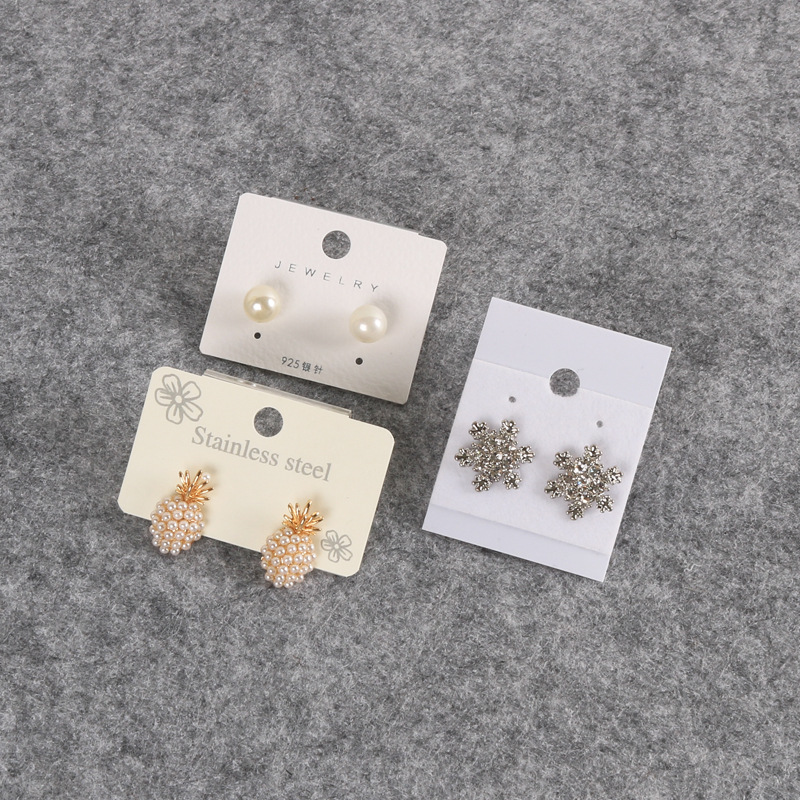 New style earring card paper jewelry packaging card earring decoration card plastic hook back hanger card holder customizable for wholesale