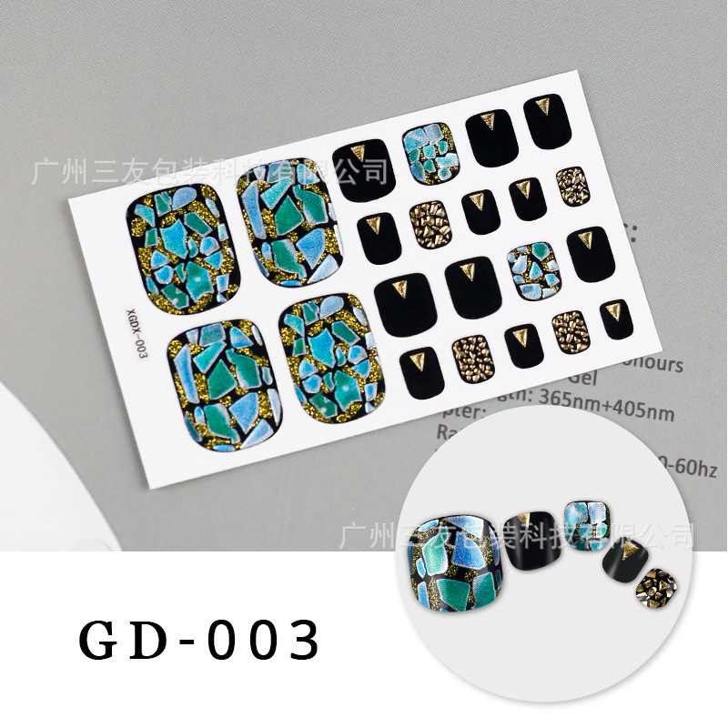 Factory wholesale 3D nail stickers glitter ins sequins design nail stickers full stickers DIY Nail Polish film nail sheet