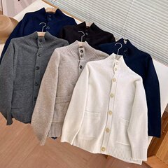 2025冬季新款男女装舒芙蕾针织毛衣开衫宽松毛衫外套 480023