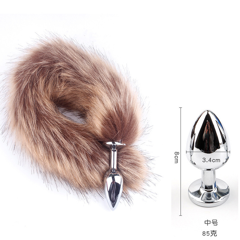 金属製アナルプラグ テール カップル用品 キツネの尻尾 SM 大人向けセックストイ 後庭用 ロールプレイング セックストイ