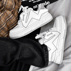 小眾設計原宿港風麵包鞋休閒新款國潮牌老爹鞋運動滑板鞋男直播鞋