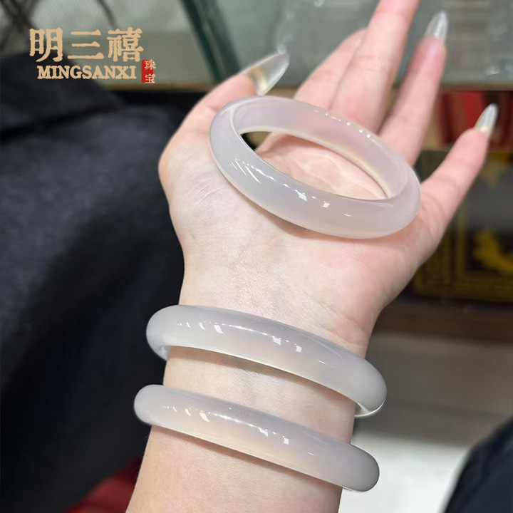 天然バイオレット玉髄瑪瑙ブレスレットサトイモと氷透紫ブレスレット白月光ブレスレットレイシ冷凍|undefined