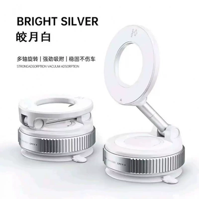 High-Tech Car Phone Holder, Car phone holder - alloy-raw-material-abs-thick-magnetic-3400-gauss-quality-model-white