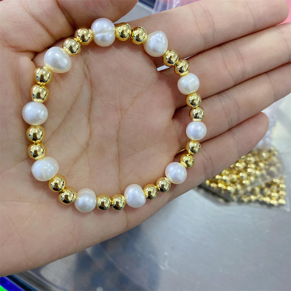 1 Pièce Mode Géométrique Perle D'eau Douce Placage Bracelets display picture 2