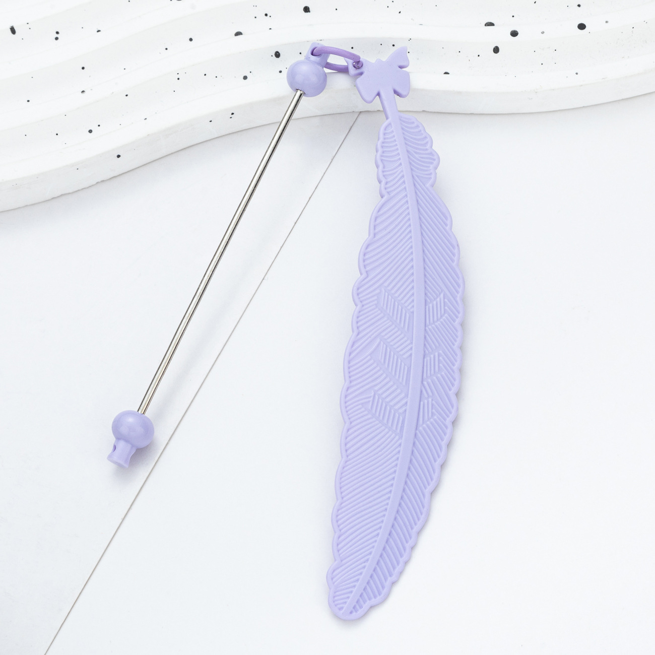 Marcador de plumas con cuentas de bricolaje, niños de escuela primaria, clip de página de libro de dibujos animados creativos, estrella de cinco puntas de amor, marcador de mariposa