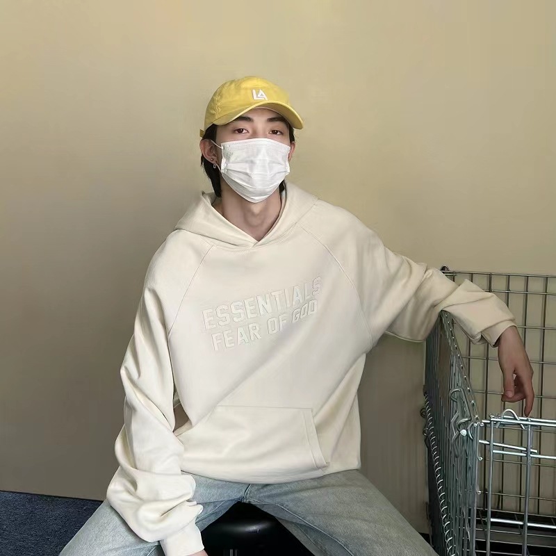 Cruzadas de Europa y América versión correcta ESENCIALES marca de moda suéter de terciopelo fino de los hombres de niebla suéter de la capa caliente-venta Sudadera con capucha